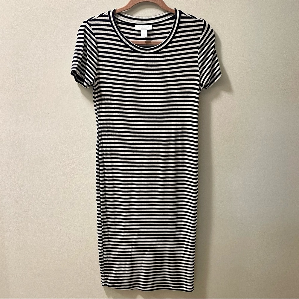 Navy & White Maternity Dress